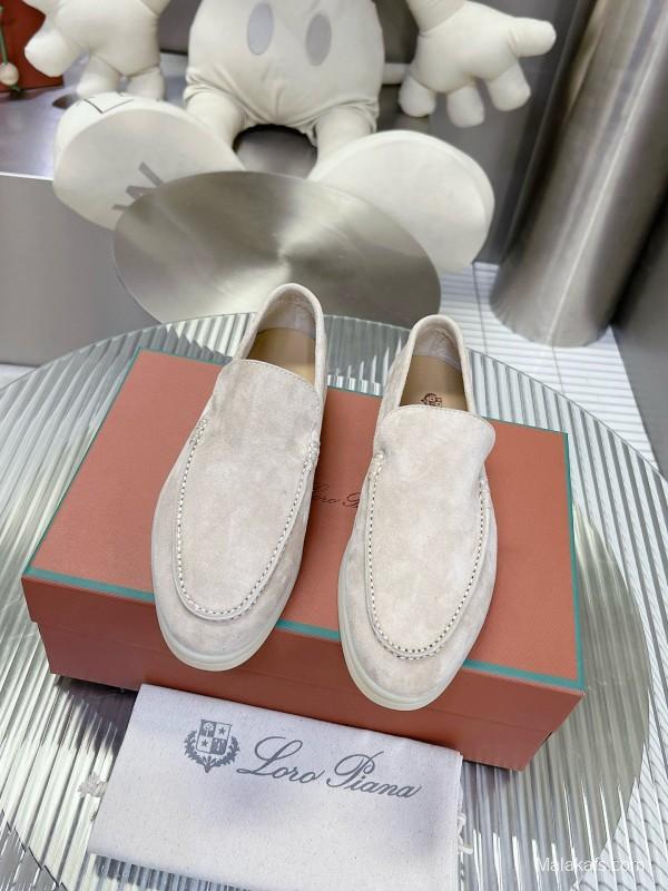 2024 Unisex Le Parmentier Beige Suede Loafers MJ00270