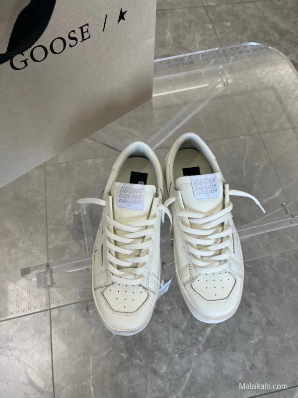 2024 Unisex GGDB White Leather Low Top Sneakers MJ00260