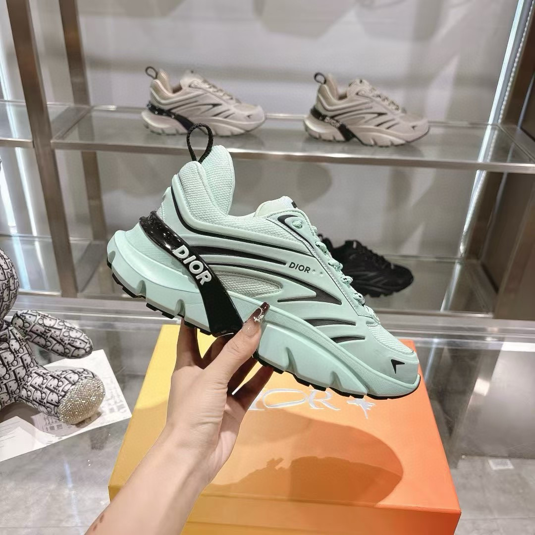 2024 Unisex Dior mint mesh leather sneakers MJ00360