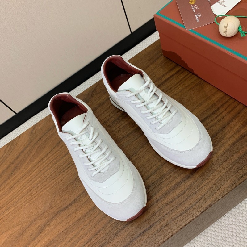 2025 Women Le Parmentier White Suede Leather Casual Sneakers LY