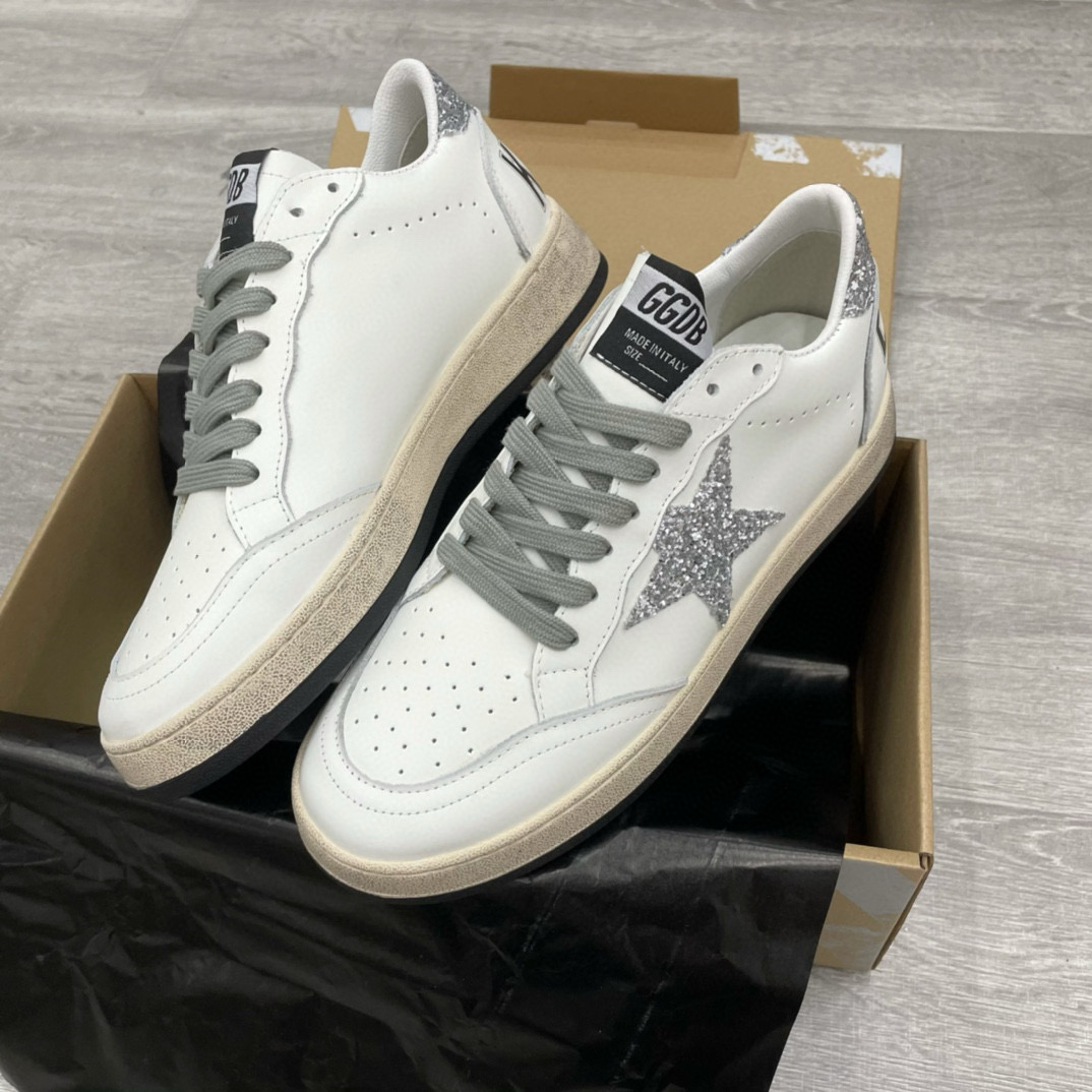 2024 Unisex GGDB White Grey Leather Sneakers MJ00260