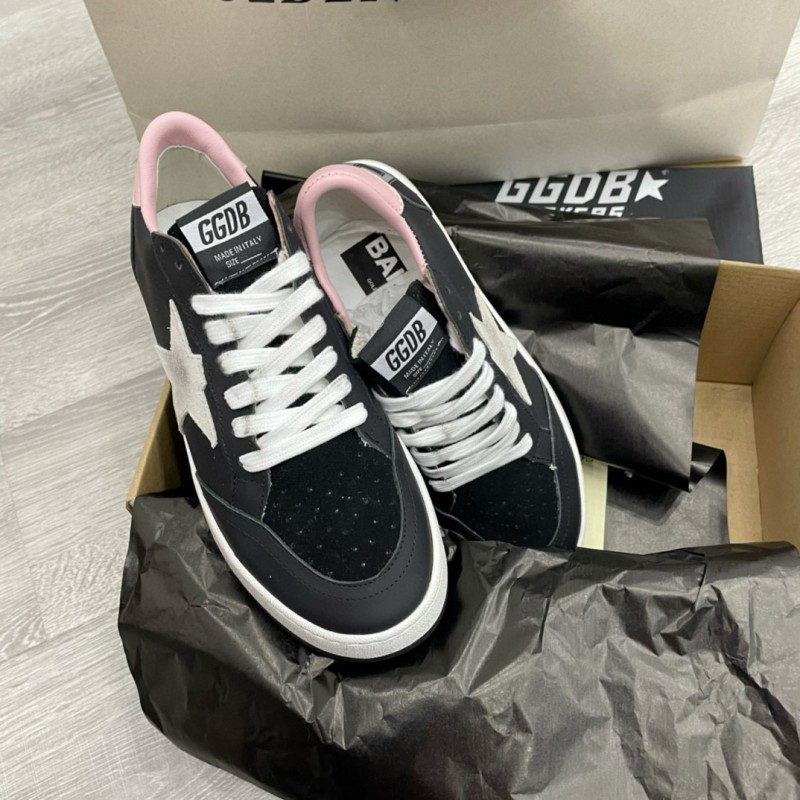 2024 Unisex GGDB Black Pink Leather Suede Sneakers MJ00260