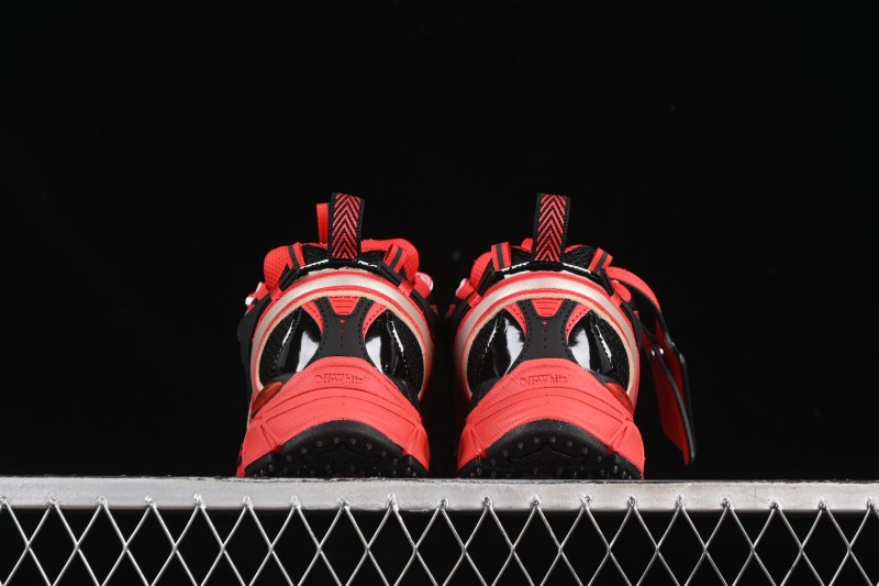 Off-White Be Right Low-Top Lifestyle Casual Shoes in Black Red