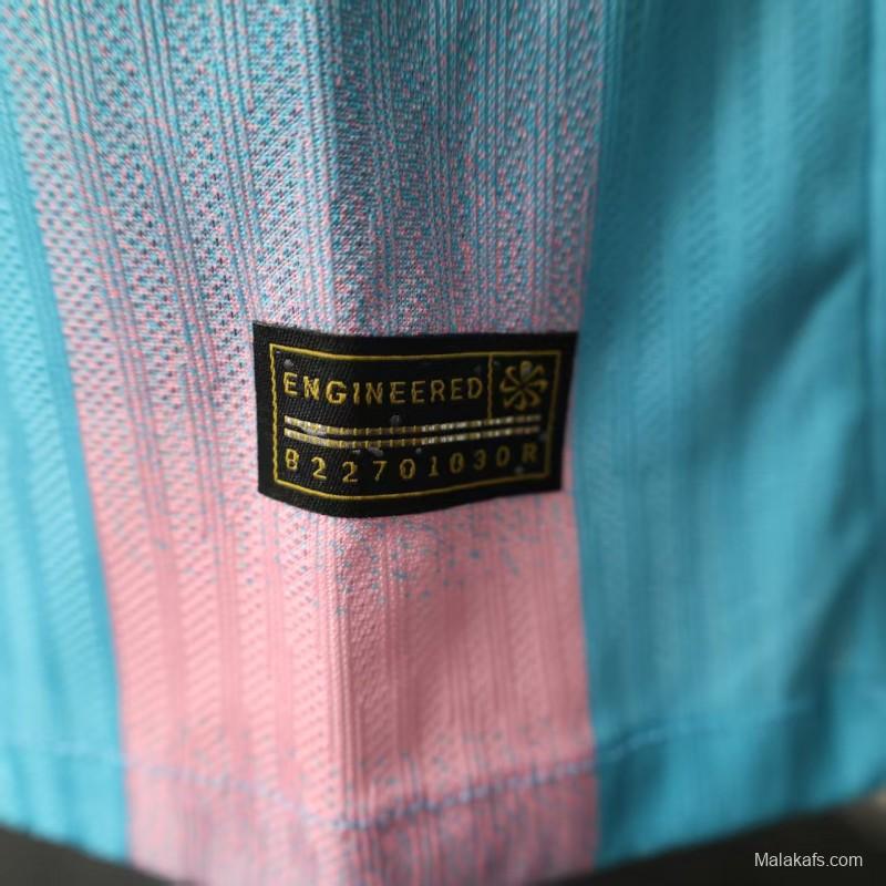 Player Version 25/26 Barcelona Sky Blue with Pink Gradient Stripe Jersey