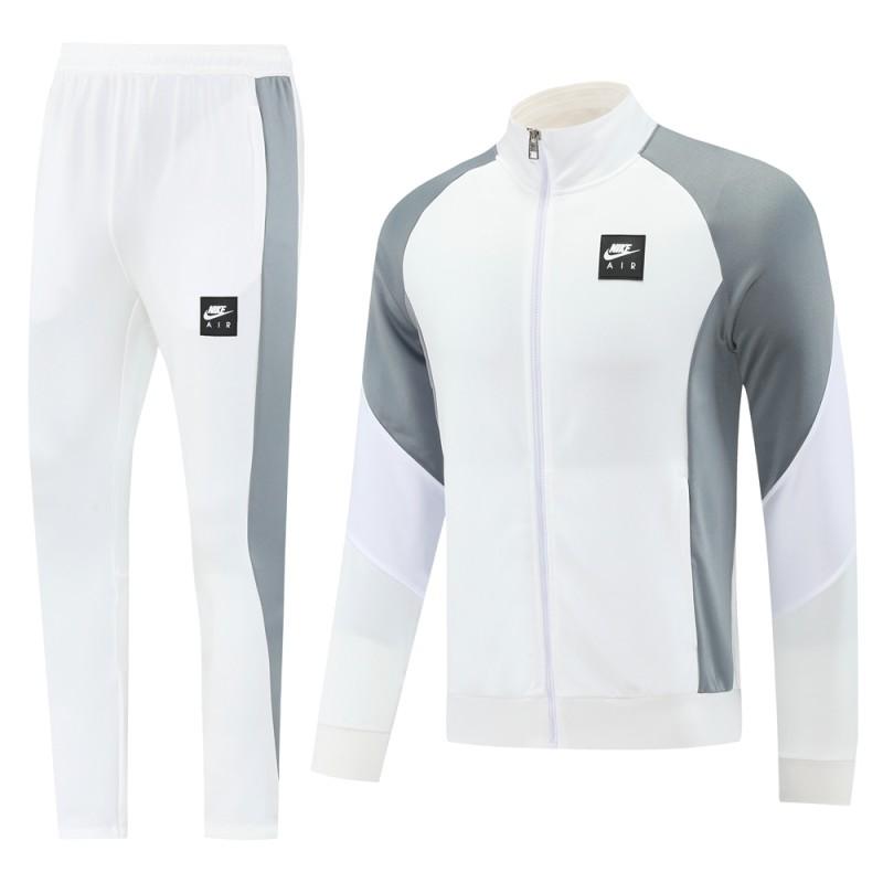 2025 NIKE WHITE/Grey Full Zipper Jacket +Long Pants