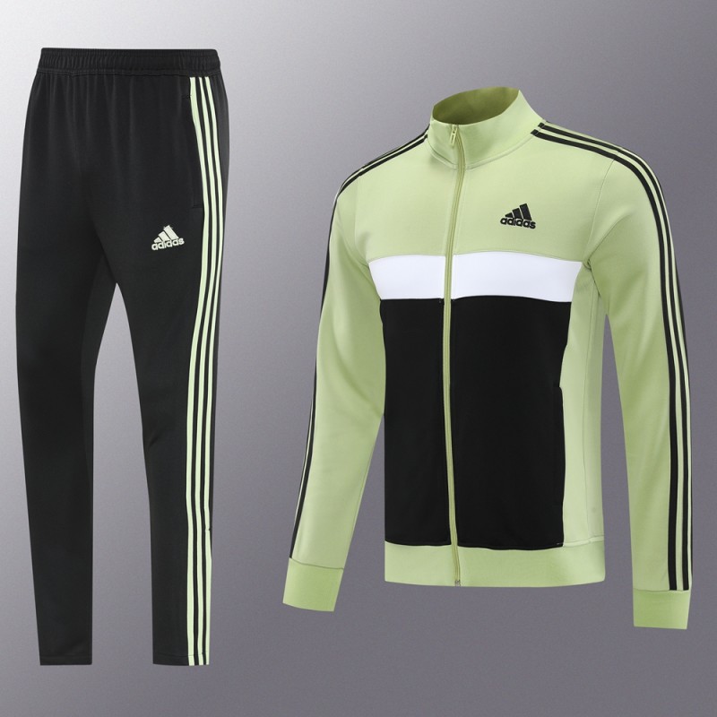 2025 Adidas Light Green/Black Full Zipper Jacket +Long Pants