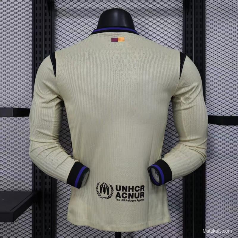 Player Version 25/26 Barcelona  Away Long Sleeve Jersey