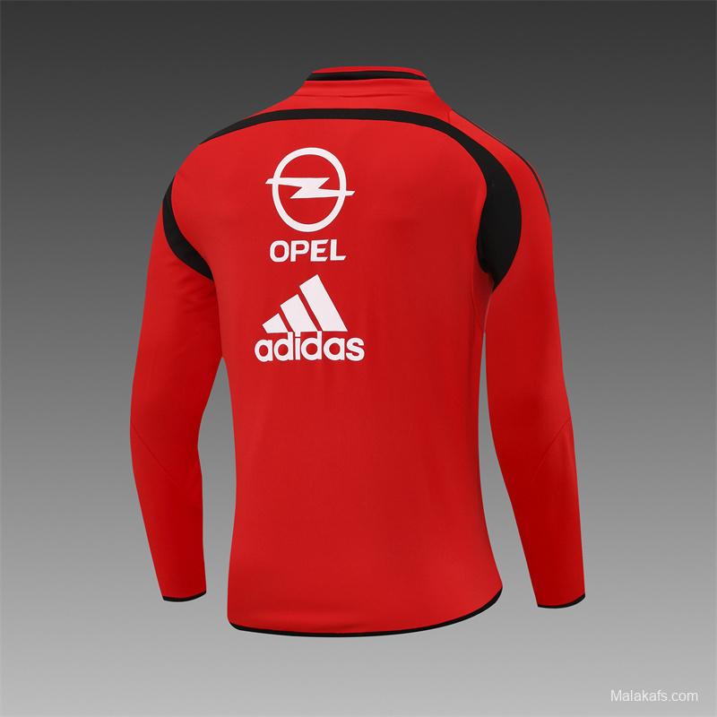 Retro 04/05 AC Milan Red Half Zipper Jacket