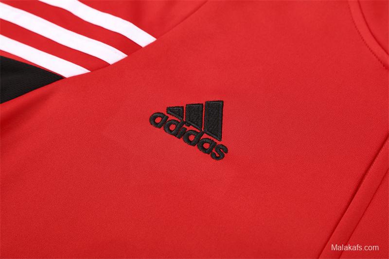 Retro 03/04 AC Milan Red Half Zipper Jacket+Long Pants