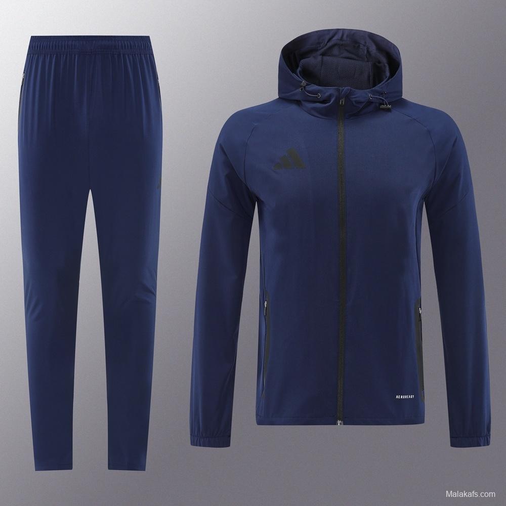 25/26 Adidas Navy Hoodie Full Zipper Jacket + Long Pants