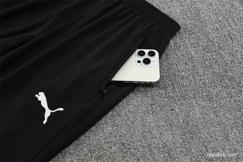 25/26 Manchester City Black Half Zipper Jacket+Long Pants