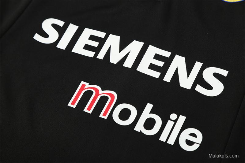 Retro 04/05 Real Madrid Black Half Zipper Jacket