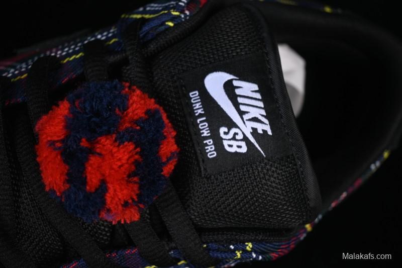 Nike SB Dunk Low Nardwuar Collaboration Scottish Plaid Low-Top Casual Skate Shoes - II1493-600