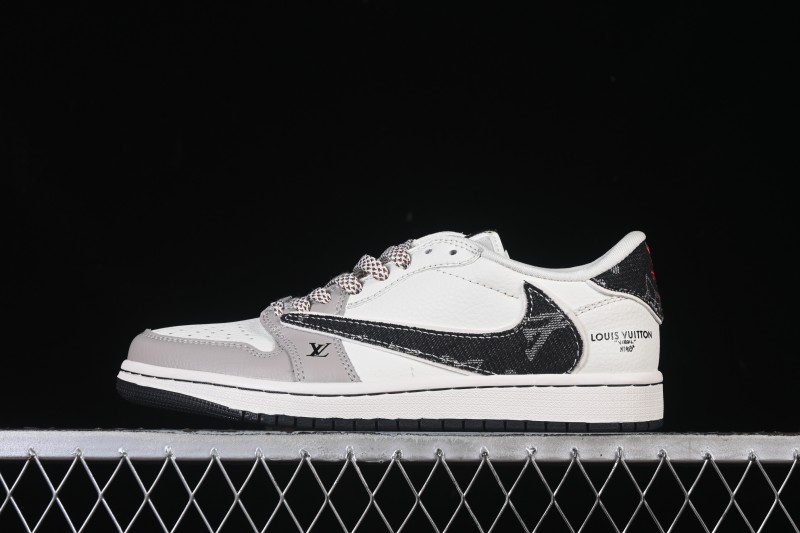 Nike Travis Scott x Fragment Design x Air Jordan 1 Low OG SP AJ1 Low Top Casual Sneakers - JW1188-143