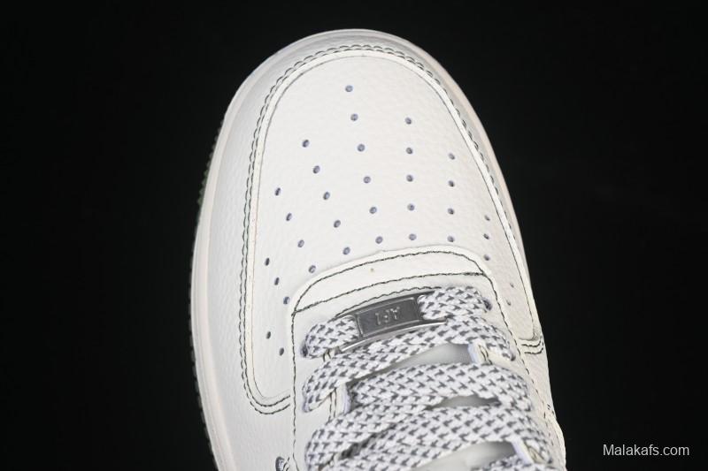 Nike Air Force 1 '07 Low Burberry Collaboration Military Green Embroidery Casual Sneakers - JP8028-003