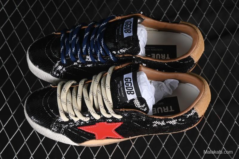 Golden Goose True Star Distressed Leather Sneakers - GGDB