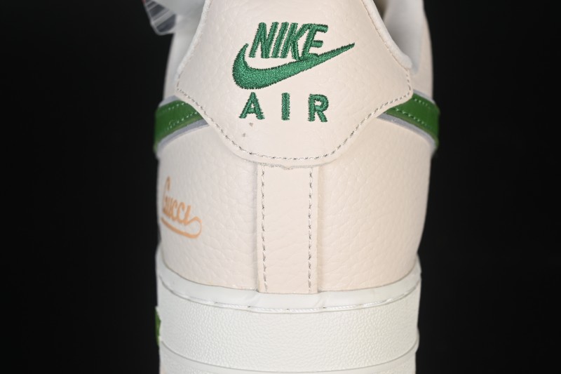 Nike Air Force 1 '07 Low Gucci Collaboration White Brown Green Casual Sneakers - YF9511-804