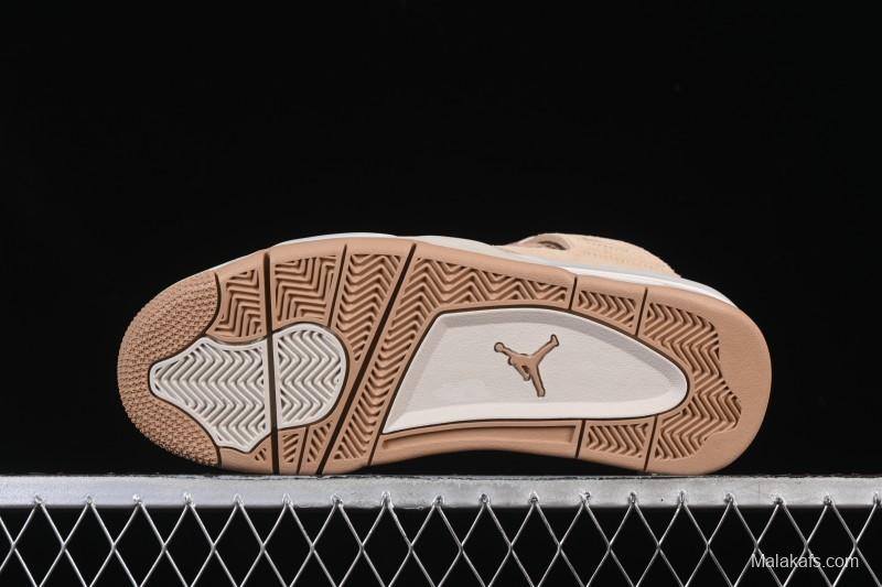 Nike Air Jordan 4 Retro Cozy Girl Warm Yellow Sneakers - HV0823-200