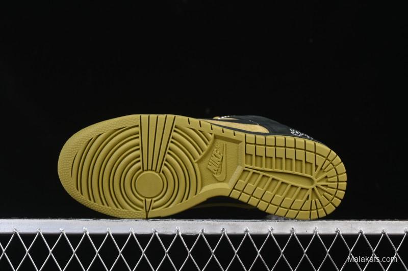 Nike Supreme Dunk SB Dunk Low Brown Yellow Casual Skate Shoes - HQ8487-300