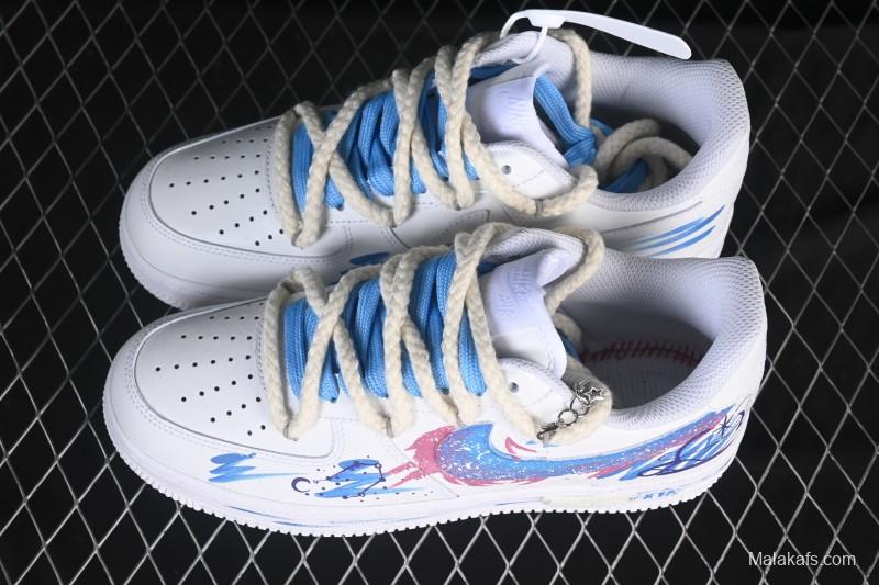 Nike Air Force 1'07 Low Libra Hand-Painted Zodiac Series Low-Top Casual Sneakers - 9231023