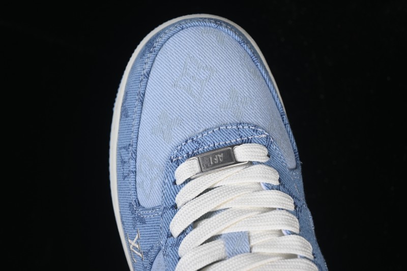 Nike Air Force 1 '07 Low LV Collaboration Light Blue Casual Sneakers - YF9511-823