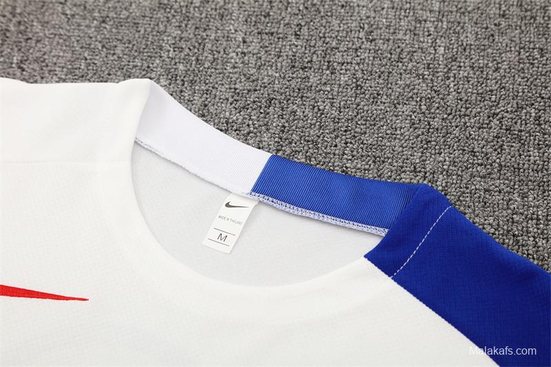 25/26 PSG White T90 with XS Short Sleeve+Soccer Shorts