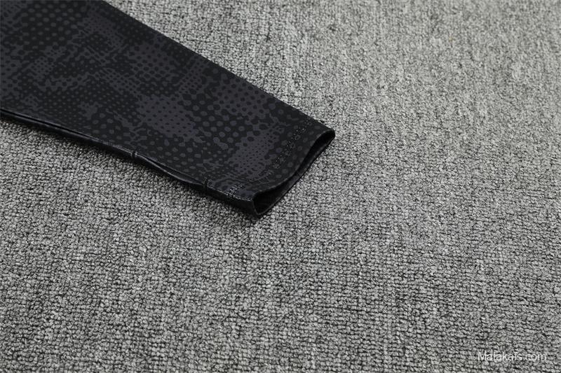 25/26 AC Milan Black Camouflage Half Zipper Jacket+Long Pants