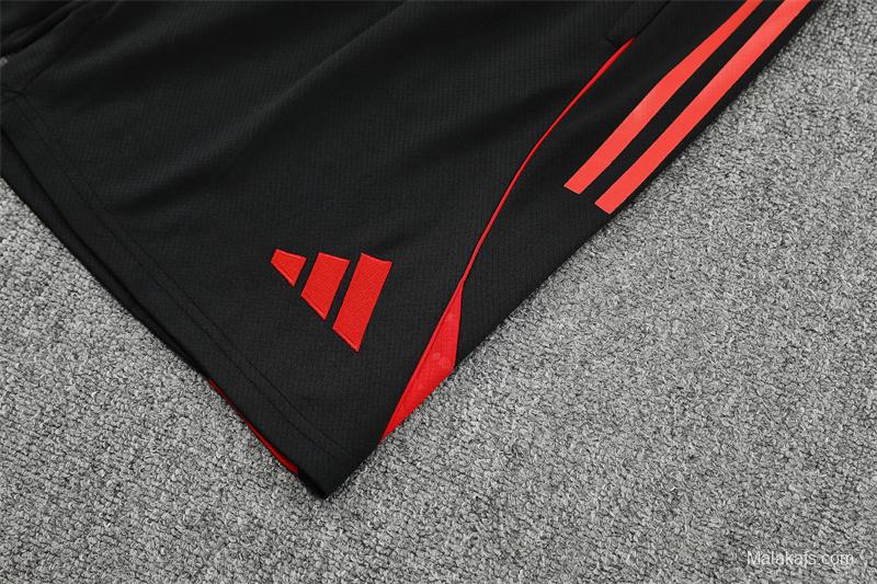 25/26 Manchester United Red Black Camouflage Short Sleeve Jersey+Shorts with XS