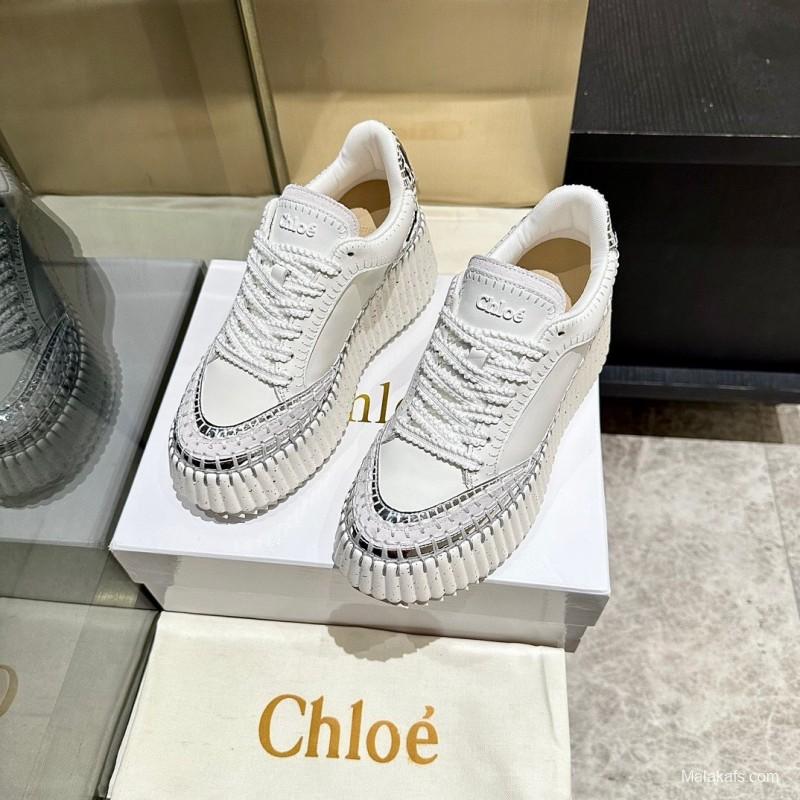 Chloe 2025 SS Hand-Stitched Mark Line Casual Shoes - LY00350