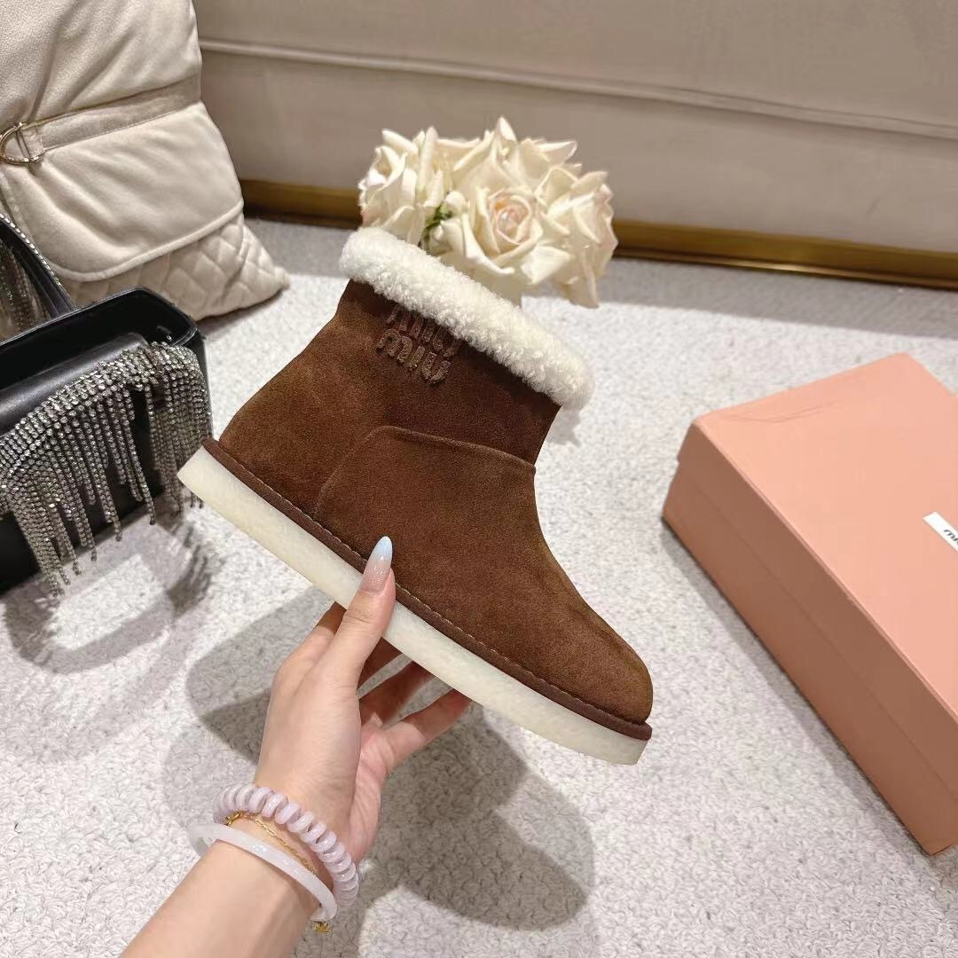MIU MIU 2025/SS Korean Style Popular Small Potato Snow Boots Upgraded Version - LY00300