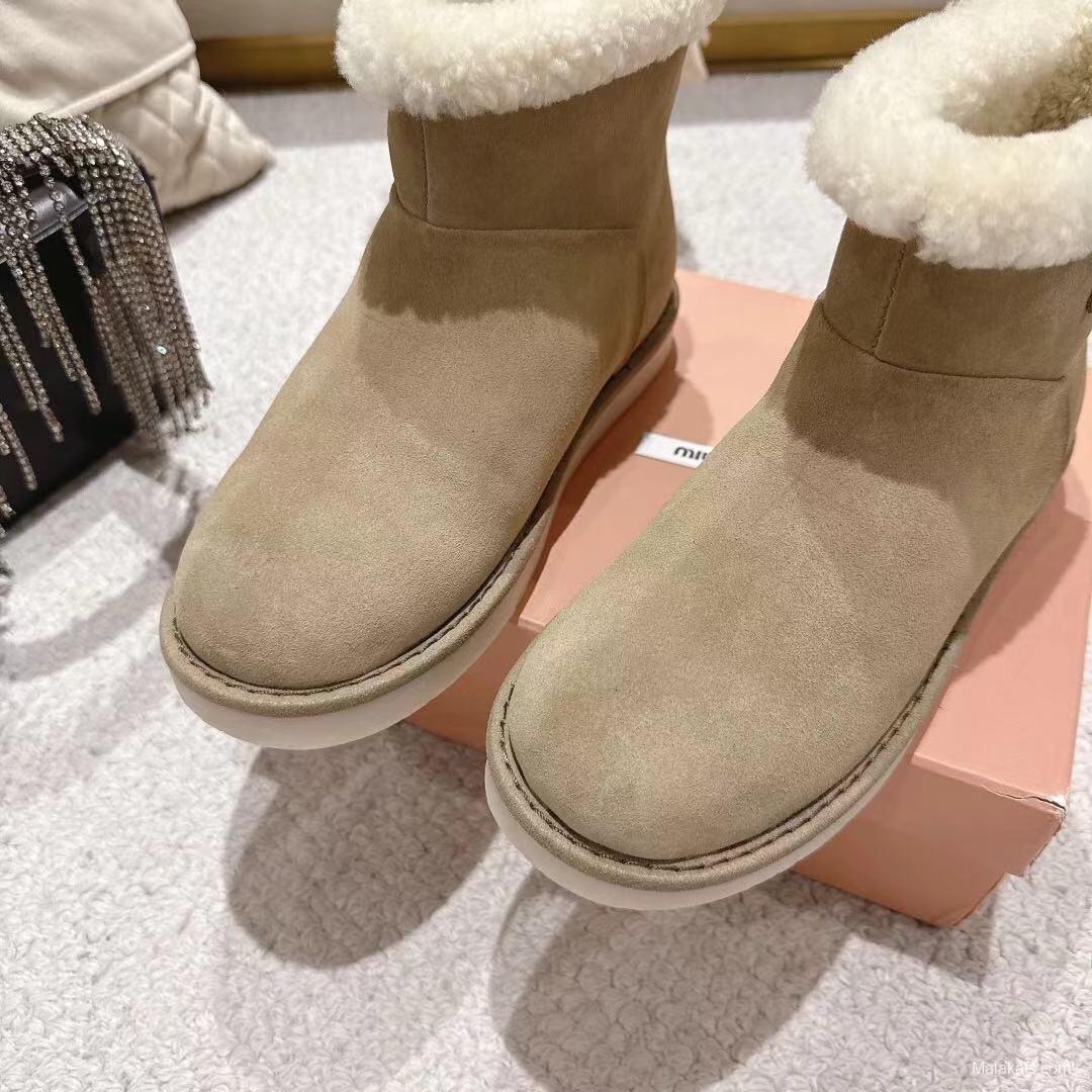 MIU MIU 2025/SS Korean Style Popular Small Potato Snow Boots Upgrade Version - LY00300
