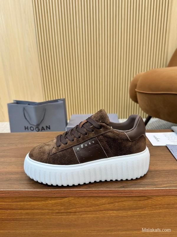 Hogan H-STRIPES Series Couple Thick Sole Biscuit Shoes Airship Shoes Casual Sneakers - AS00310