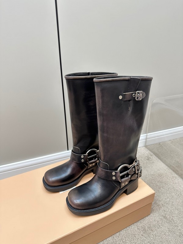 Miu Miu Fall/Winter 2025 Limited Edition Punk Style Martin Boots - LY00500