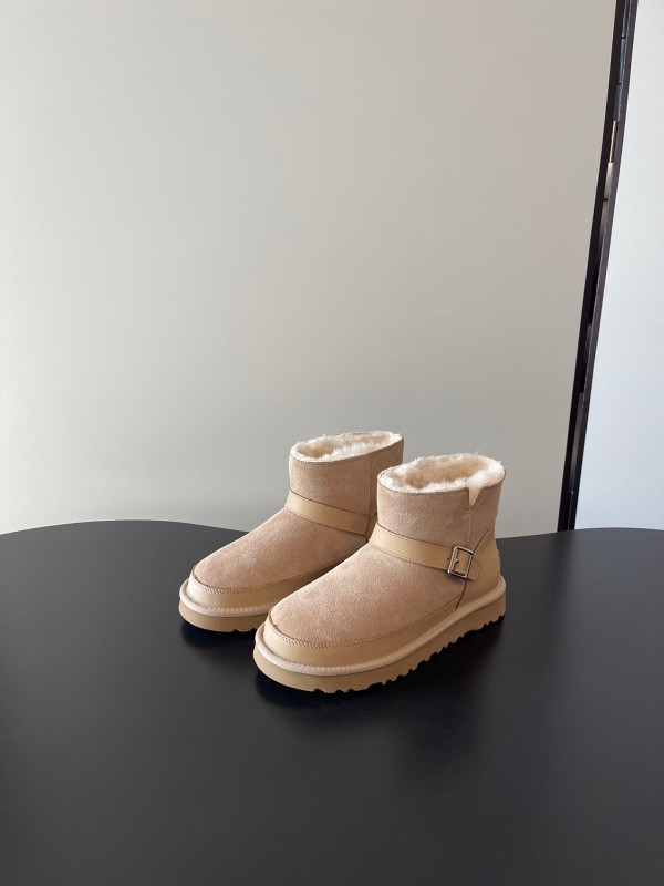UGG 4512 Latest Buckle Flat Sole Premium Wool Anti-Slip Snow Boots - AS00290