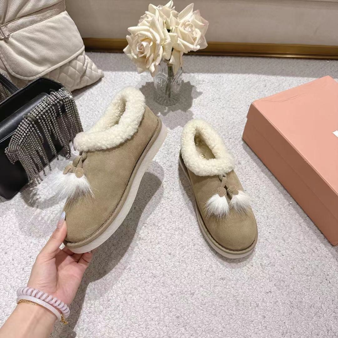 MIU MIU 2025 SS Korean Style Popular Small Potato Snow Boots Upgraded Version - LY00290