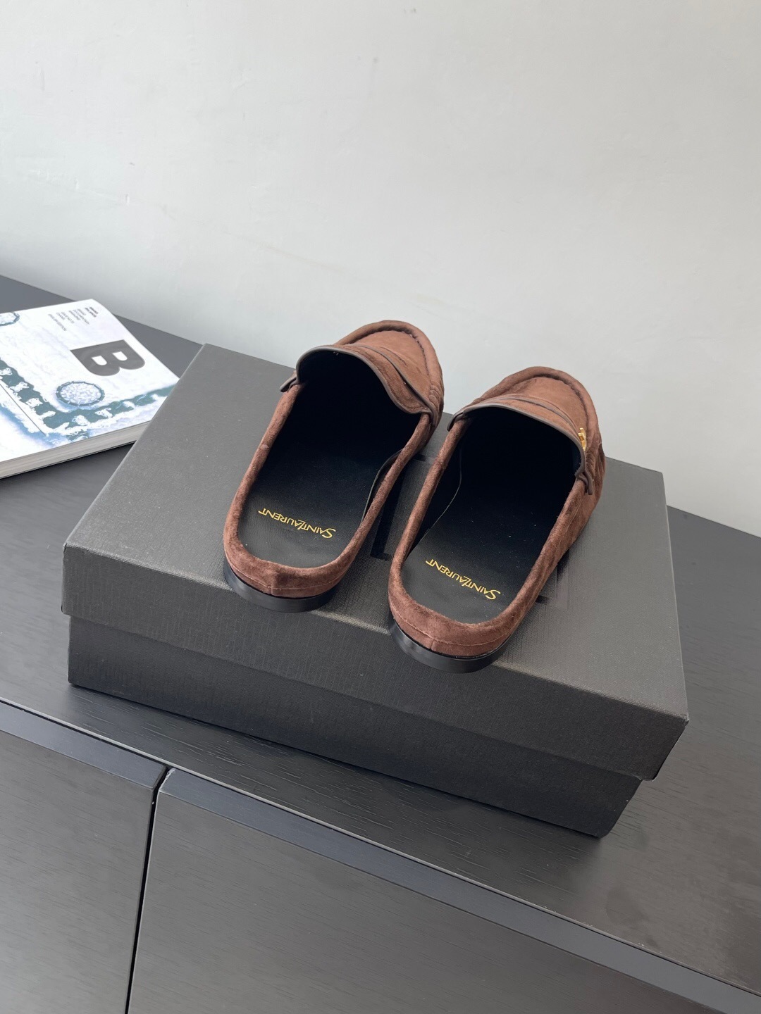 Saint Laurent Classic Loafer Mule Flats - KFY00320