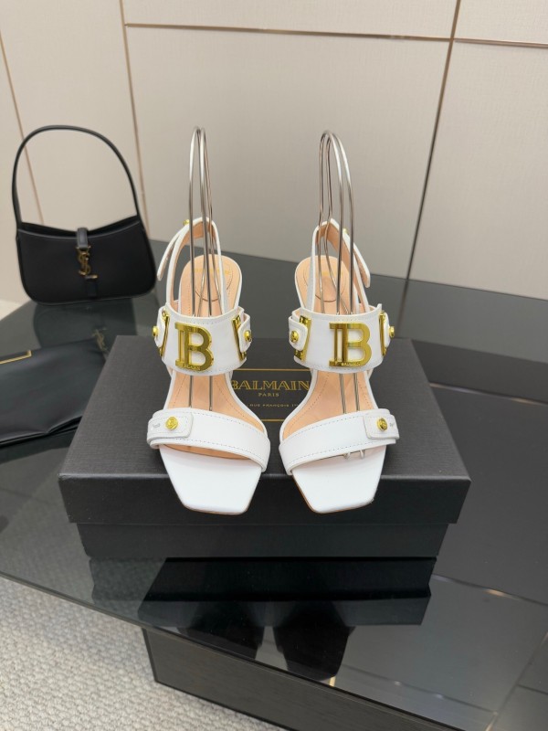 Balmain 2025/SS Metal Heel High Heel Sandals - KFY00320