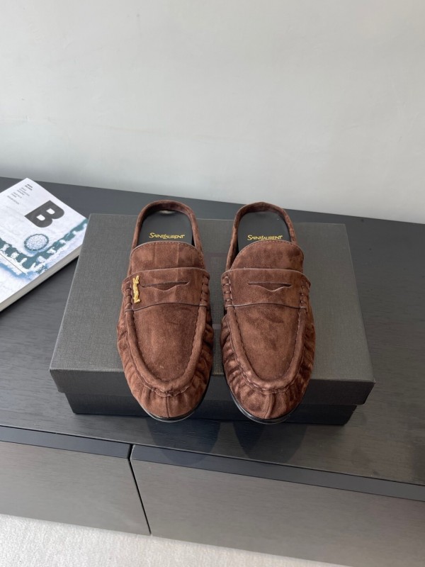 Saint Laurent Classic Loafer Mule Flats - KFY00320