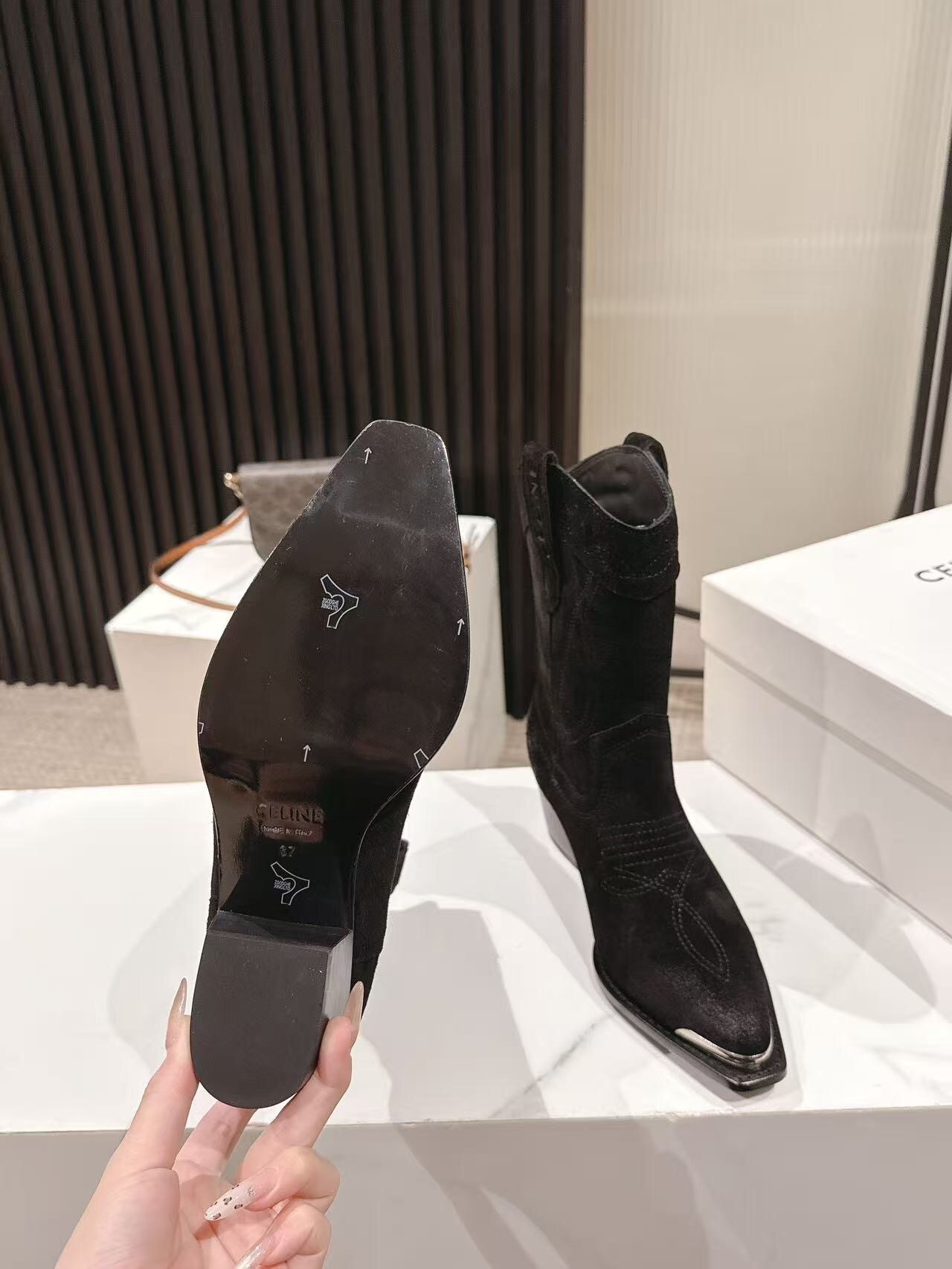 CELINE 2025 SS Fashion Boots with Arch of Triumph Logo - LY00440