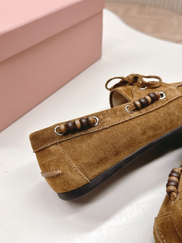 Miu Miu Fall/Winter 2025 Tassel Loafer Mule with Bead Accents - LY00330