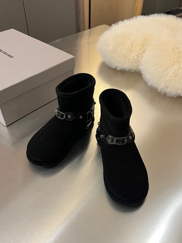 Balenciaga 2025 SS Buckle Rivet Snow Boots - LY00300