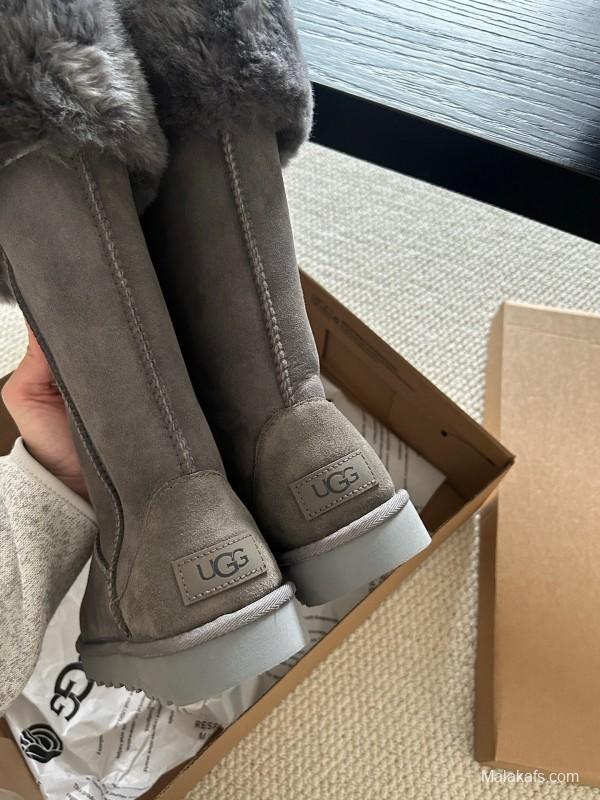 UGG 2025/SS High Boot Snow Boots with Faux Fur Collar - AS00370