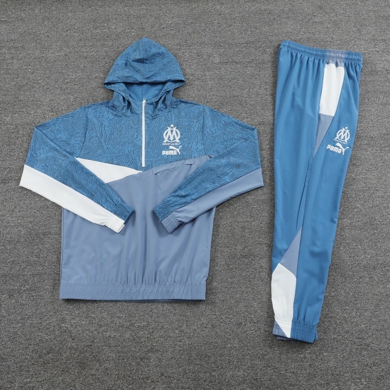 25/26 Olympique Marseille Half Zipper Jacket+Long Pants S-2XL