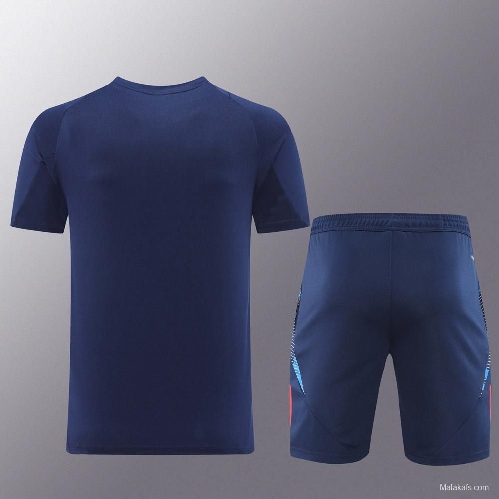 2025 Italy Royal Blue Short Sleeve+Soccer Shorts