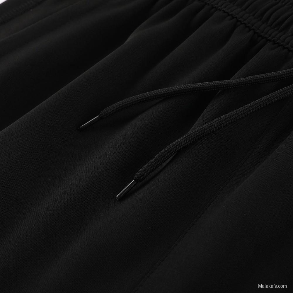 25/26 Manchester United Black Half Zipper Jacket+Long Pants