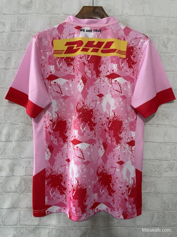 25/26 Harlequins Pink with Flamingo Splatter Pattern Jersey