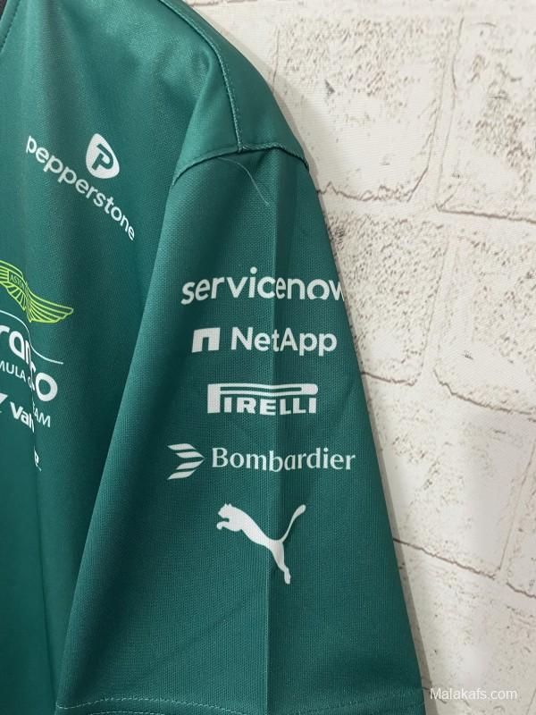 2025 F1 Aston Martin Aramco F1 Team Dark Green with Gold Trim Jersey