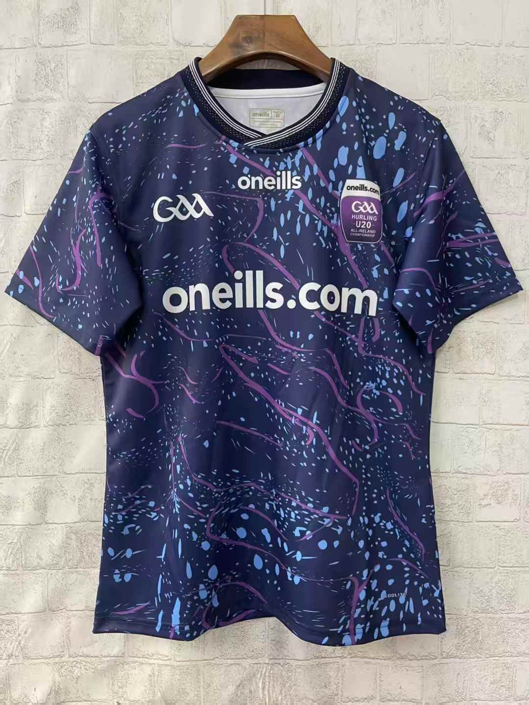2026 Ireland GAA U20 Hurling Navy with Purple Marble Pattern Jersey