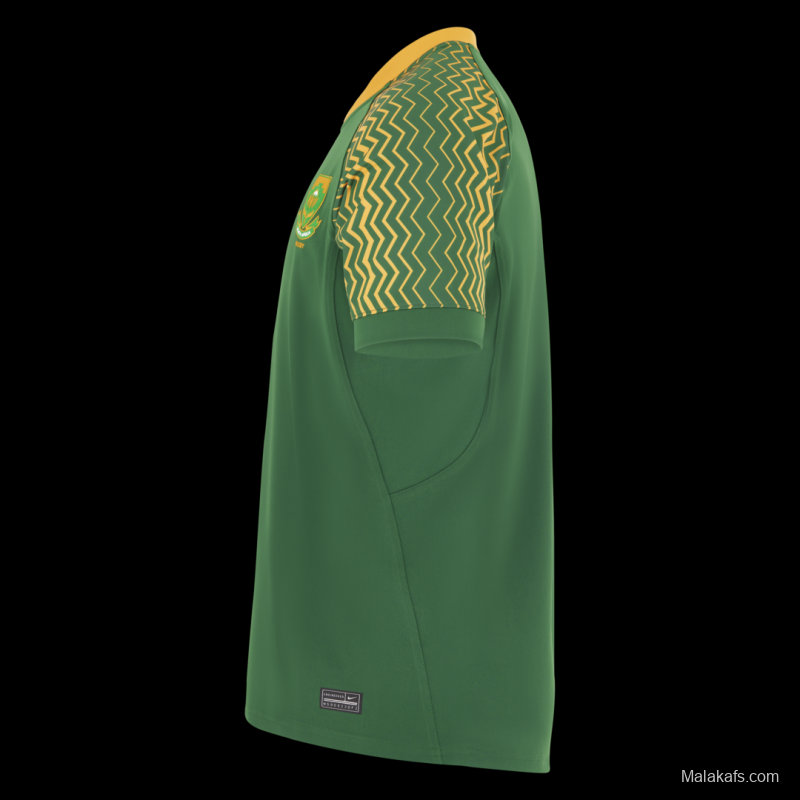 25/26 South Africa Springbok Sevens Green with Gold Chevron Sleeves Jersey