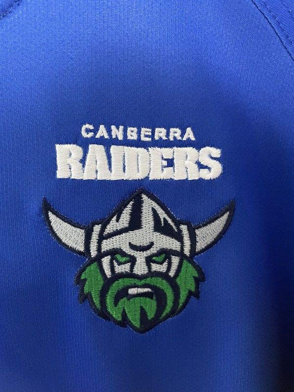 25/26 Canberra Raiders White with Blue, Green and Gold Stripes Jersey